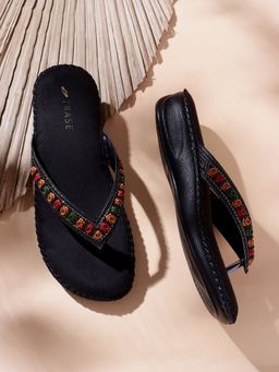 TRASE - Women Black Soft Ortho Sandals