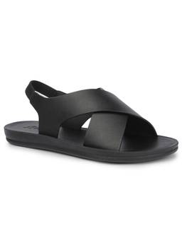 Bata - Women Black Casual Criss-Cross Slingback Sandals
