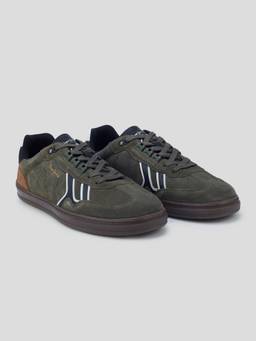 Pepe Jeans - Men Safari Green Colorblock Lace-Up Sneakers