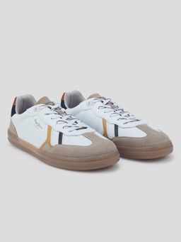 Pepe Jeans - Men White Colorblock Lace-Up Sneakers
