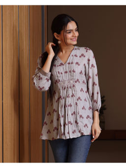 Sukruti Design - Dahlia Classic Grey Tunic