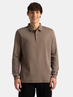 Jockey - 3914 Men Super Combed Cotton Rich Solid Polo T-shirt - Dark Khaki