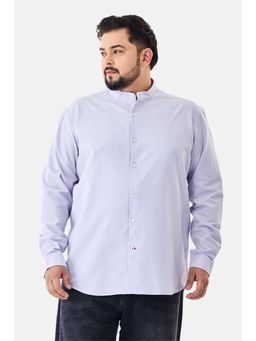 Snitch - Men Lavender Solid Regular Fit Casual Plus Size Shirt