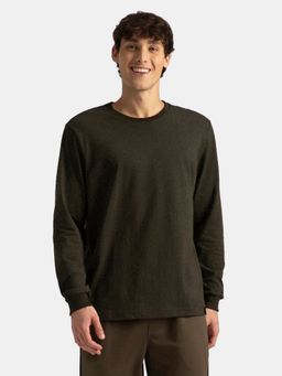 Jockey - AM95 Men Super Combed Cotton Rich Solid T-shirt - Olive Melange