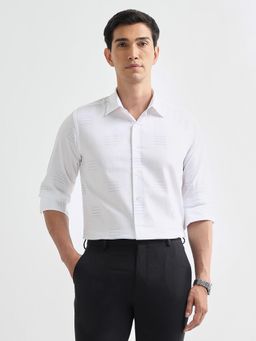 Arrow Newyork - Men White Textured Dobby New York Shirt