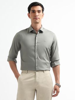 Arrow Newyork - Men Sage Green Manhattan Slim Fit Solid New York Shirt