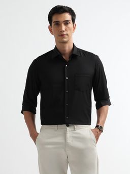Arrow Newyork - Men Black Solid Manhattan Slim Fit Solid New York Shirt