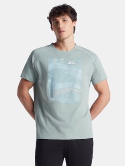 Jockey - MV02 Men Super Combed Cotton Printed T-shirt - Iceberg Green