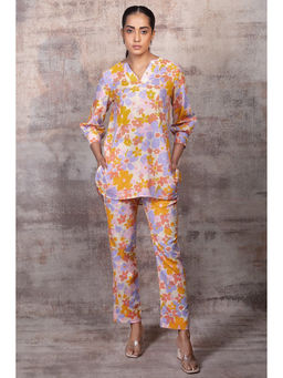 etre comfortwear - Women Multi-Color Floral Cotton Co-Ord Set