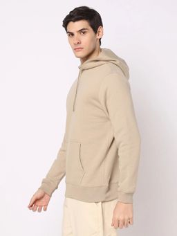 GAP - Beige Men's Hooded Neck Logo Hoodie