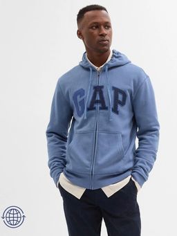 GAP - Men's Blue Embroidered Hoodie