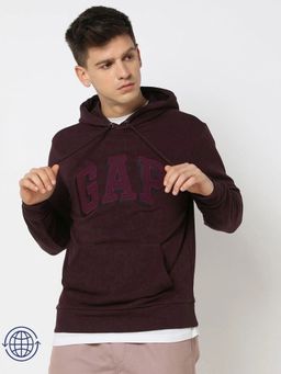 GAP - Purple Men's Hooded Neck Logo Hoodie