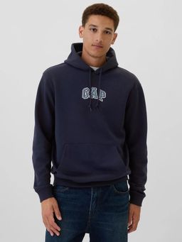 GAP - Navy Blue Men's Hooded Neck Logo Hoodie