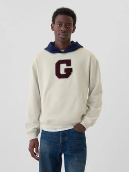 GAP - Cream Men's Hooded Neck Colour-Block Hoodie