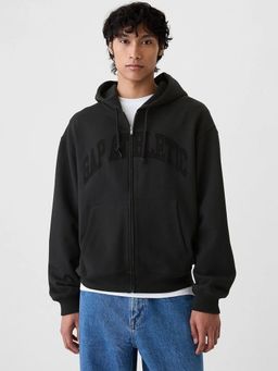 GAP - Charcoal Men's Logo Embroidered Hooded Neck Hoodie