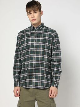 GAP - Men's Checks Button Fly Collar Casual Shirt