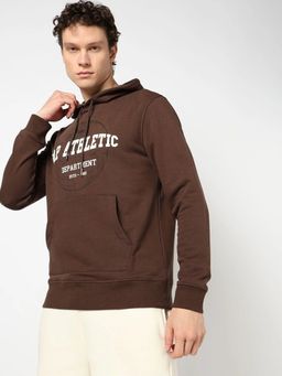 GAP - Brown Men's Hooded Neck Logo Hoodie