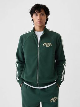 GAP - Green Men's High-Neck Zip-Front Logo Sweatshirt