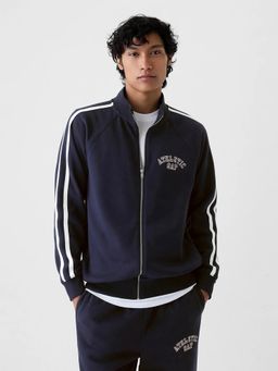 GAP - Navy Blue Men's Logo Zip-Front High-Neck Sweatshirt