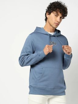 GAP - Blue Men's Logo Hooded Neck Hoodie