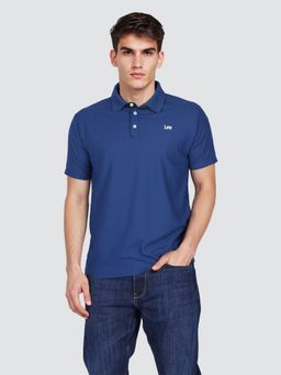Lee - Men's Solid Turquoise Regular Fit Polo T-shirt