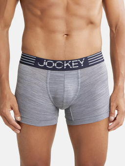 Jockey - MM05 Men Microfiber Mesh Elastane Active Wear Trunk - Mid Grey