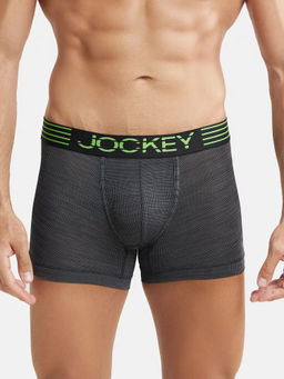 Jockey - MM05 Men Microfiber Mesh Elastane Active Wear Trunk - Black