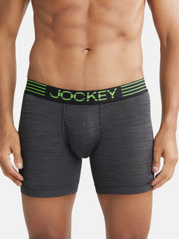 Jockey - MM06 Men Microfiber Mesh Elastane Active Wear Boxer Brief - Black