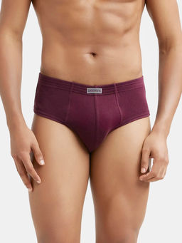 Jockey - 1009 Men Super Combed Cotton Rib Solid Brief - Wine Tasting