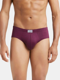 Jockey - 8035 Men Super Combed Cotton Solid Brief - Wine Tasting