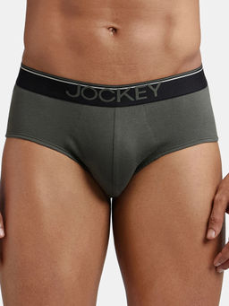 Jockey - 8037 Men Super Combed Cotton Solid Brief - Deep Olive