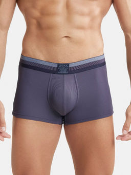 Jockey - HG14 Men Microfiber Elastane Solid Trunk with StayDry Treatment - Grey Stone