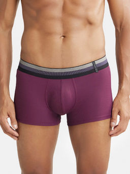 Jockey - HG14 Men Microfiber Elastane Solid Trunk with StayDry Treatment-Potent Purple