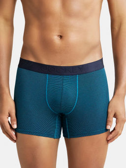 Jockey - IC25 Men's Tencel Micro Modal Cotton Elastane Solid Trunk-Ocean Depth Stripes
