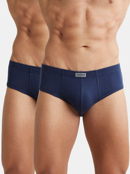 Jockey - 1009 Men Cotton Brief with Stay Fresh Properties - Deep Navy Blue (Pack of 2)