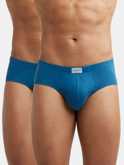 Jockey - 8035 Men Super Combed Cotton Solid Brief - Seaport Teal (Pack of 2)