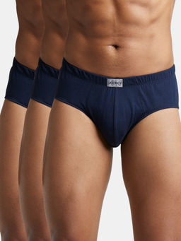 Jockey - 8035 Men Super Combed Cotton Solid Brief - Deep Navy (Pack of 3)
