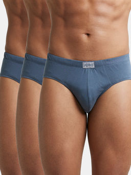 Jockey - 8035 Men Super Combed Cotton Solid Brief - Deep Slate (Pack of 3)