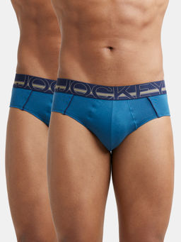 Jockey - US14 Men Super Combed Cotton Solid Brief - Seaport Teal (Pack of 2)