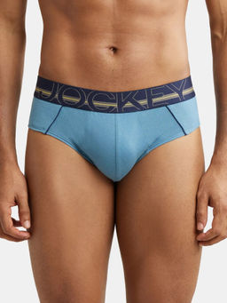 Jockey - US14 Men Super Combed Cotton Solid Brief - Aegean Blue