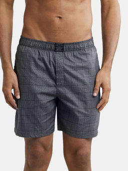 Jockey - HG18 Men Tencel Lyocell Cotton Checkered Boxer Shorts - Graphite