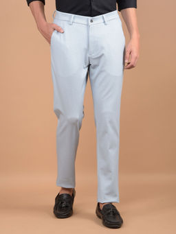 CRIMSOUNE CLUB - Mens Light Blue Knitted Trouser