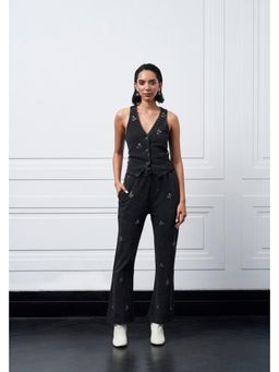 Kay Kay BY KKHUSHI SAHAII - Tyra Black Cotton Embellished Top and Pant
