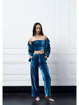 Kay Kay BY KKHUSHI SAHAII - Mexik Velvet Blazer with Bralette and Pant