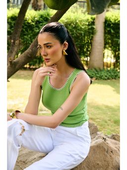 Kay Kay BY KKHUSHI SAHAII - Harlow Green Denim Top with Pant