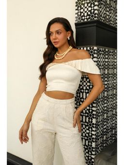 Kay Kay BY KKHUSHI SAHAII - Riku Off White Cotton Top and Pant