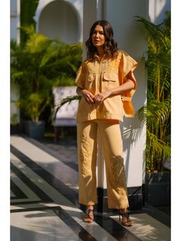 Kay Kay BY KKHUSHI SAHAII - Mirela Denim Yellow Top with Pant