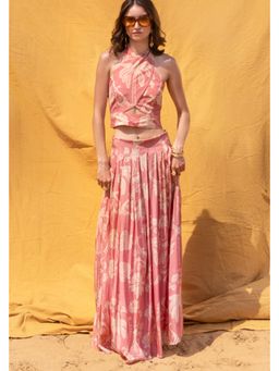 ZABELLA - Jasmine Pink Printed Top and Skirt