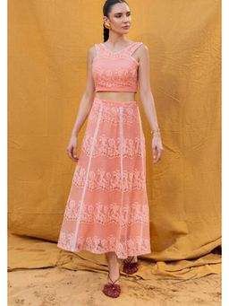 ZABELLA - Brooke Pink Lace Top and Skirt