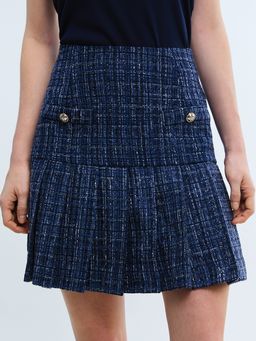 Pomelo - Denim Mini Skirt - Navy Blue